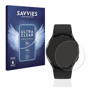 6x Savvies Schutzfolie für Samsung Galaxy Watch 4 (40mm) Folie Klar