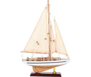 Tony Brown kleines Segelboot 20 x 4,5 x 29 cm Farbe: Weiß