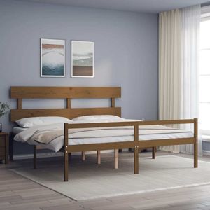 vidaXL Seniorenbett mit Kopfteil 200x200 cm Honigbraun Massivholz - Seniorenbett - Seniorenbetten - Bett Für Senioren - Betten Für Senioren vidaXL Seniorenbett mit Kopfteil 200x200 cm Honigbraun Massivholz - Seniorenbett - Seniorenbetten - Bett Für Senioren - Betten Für Senioren
