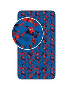 JERRY FABRICS Möbel Spiderman Spannbettlaken, 90 x 200 cm, blau Bettlaken 100% Baumwolle Bettlaken