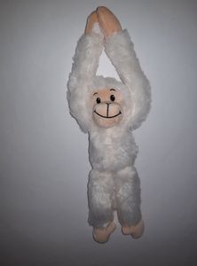 Plüschtier Affe 37 cm, weiß, Hängeaffe Affen Hängeaffen Kuscheltiere Stofftiere Klettband