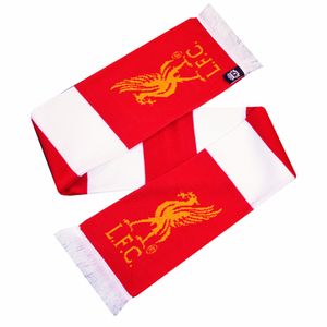 Liverpool FC Wappen Design Bar Strick Schal SG10402 (Einheitsgröße) (Rot/Weiß)