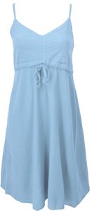 Einfarbiges Casual Trägerkleid, Baumwoll Minikleid - Hellblau, Damen, Baumwolle, Größe: M