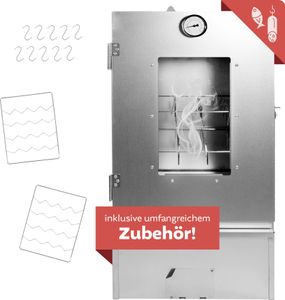 Räucherofen mit umfangreichem Zubehör, Räucherschrank mit 3 Etagen
