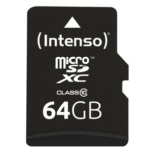 Intenso 64 GB microSDXC Karte Class 10 inkl. SD-Adapter