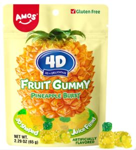 Amos 4D Fruchtgummi Ananas 65g