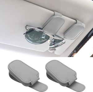 Brillenhalter für Auto Sonnenblende,2 Stück Brillenhalter für Auto  Sonnenblende,Universal Echt Leder Auto Visier Zubehör Sonnenbrillen  Halterung Magnetische Ticket Clip (Schwarz) : : Auto & Motorrad