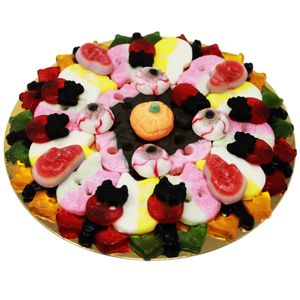 Happy Grusel Halloween Pizza mit süssen und sauren Fruchtgummi 450g