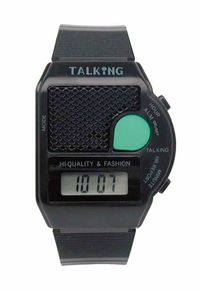 Adora ■ TALKING WATCH | Stundensignal | Alarm | Digitaluhr, schwarz