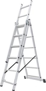 Multifunkčný rebrík KADAX "Holem", hliníkový multifunkčný rebrík, rebrík do 150 kg, 6 stupňov