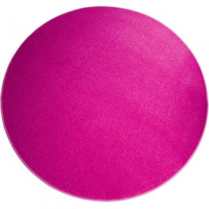 Velours Teppich Trend rund, Farbe:Pink, Größe:200 cm rund