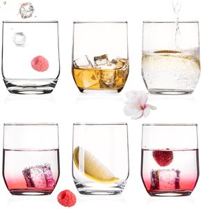PLATINUX Elegante Trinkgläser aus Glas 240ml Set 6 Teilig Wassergläser Saftgläser Whiskeygläser Spülmaschinenfest