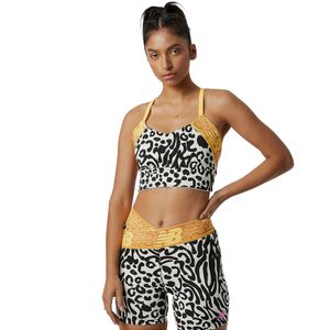 New Balance Relentless Printed Crop Bra WB21176BKW, BHs, Damen, Schwarz