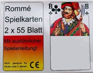 2x55 Romme Karten Kartenspiel Spielkarten Rommekarten Canasta Bridge Skat Poker
