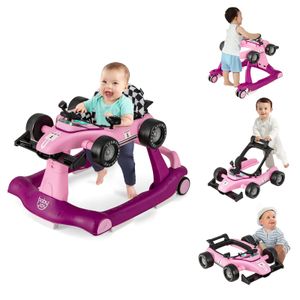 COSTWAY 4 in 1 Lauflernwagen mit einstellbarer Höhe & Geschwindigkeit, Baby Walker mit Musikbox & Licht, für 6–18 Monate COSTWAY 4 in 1 Lauflernwagen mit einstellbarer Höhe & Geschwindigkeit, Baby Walker mit Musikbox & Licht, für 6–18 Monate