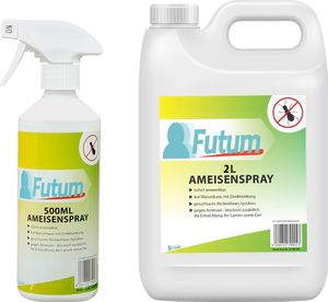 Futum 2L+500ml Anti Ameisen Mittel Spray Gift gegen frei abwehren Bekämpfung Schutz Ex
