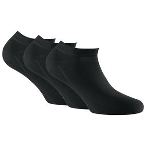 Rohner Basic Unisex Sneaker Socken, 3er Pack - Invisible Sneakers Schwarz 47-50 (12-15 UK)