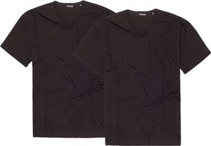 Lavecchia Übergrößen Herren T-Shirt mit V-Ausschnitt Doppelpack LV-123 Schwarz, 8XL