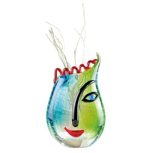 Casablanca by Gilde  Glasart Design-Vase Vero  durchgefärbt, handgearbeitet H. 28 cm,39856