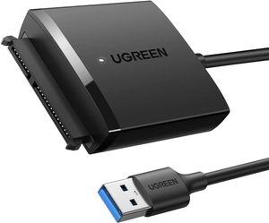 UGREEN-USB 3.0 auf SATA Adapterkabel Konverter für 2 5/3 5 Zoll Festplatte HDD und SSD, unterstützt UASP SATA 3.0 (Schwarz)
