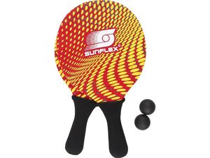 Sunflex Neopren Beachball Set Splash rot | Tennisspiel Funsport Wasserspiel Schläger