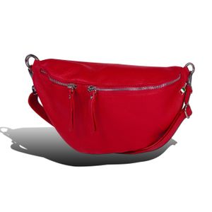 Florence Echtleder Gürteltasche extra groß Damen rot Bauchtasche Jugend D2OTF820R