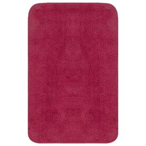 vidaXL Badematten-Set 3-tlg. Stoff Fuchsia