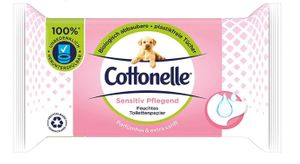 Cottonelle, Sensitive, Wilgotny papier toaletowy, 42 sztuki (PRODUKT Z NIEMIEC)