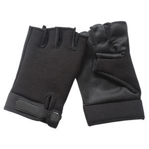 1 Paar Halbfingerhandschuhe, Hautfreundliche, Stoßdämpfende Nylon-Rollschuhhandschuhe Für Den Außenbereich-Schwarz