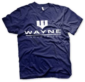 Batman - Wayne Industries Logo T-Shirt - Medium - Navy