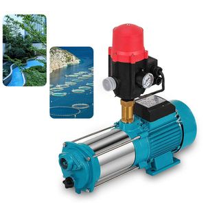 Kreiselpumpe Hauswasserwerk Gartenpumpe Wasserpumpe  Druckschalter Pumpensteuerung 9.8 bar 220V Edelstahlwelle  Selbstansaugende 4000L/H
