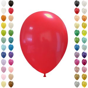Luftballons ca. 27 cm Naturlatex Ballons, 100 Stück, Standard Rot