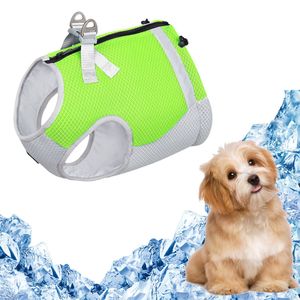 Kühlweste für Hunde Sommer Hunde Kühlmantel Atmungsaktive Netz-Kühljacke Grün Sicherheitsweste für Kleine Mittel Hunde Im Freien L