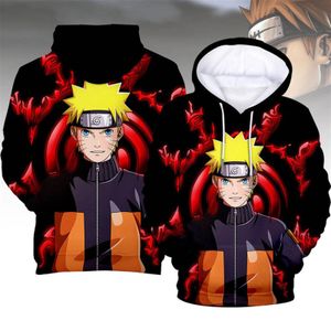 Anime Naruto Kapuzenpullover Hoodie für Männer Jungen Sportbekleidung Schwarz Kapuzenpullover, Größe: M