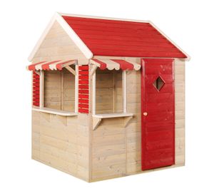 Wendi Toys Spielhaus Dachs aus Holz Fußboden inklusive Satteldach
