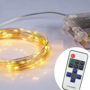 Svetelná reťaz na vonkajšie použitie s časovačom - teplá biela / 50 LED - vonkajšíImitáciaačný svetelný drôt vrátane diaľkového ovládania