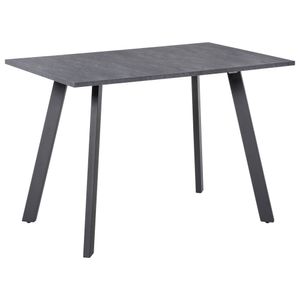HOMCOM Esstisch Küchentisch mit Metallbeinen und geräumiger Tischplatte Holztisch Dunkelgrau MDF Metall 110 x 70 x 76 cm