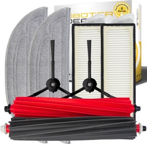 Zubehör Set, Ersatzteile Kit für Roborock S8 MaxV Ultra (2x Seitenbürste, 2x Hauptbürste, 2x Filter, 2x Pad)