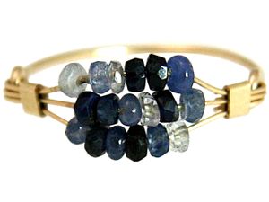 Gemshine - Damen - Ring - Vergoldet - Saphir - Blau
