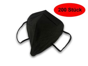 200x FFP2 Maske schwarz Antiviron Atemschutzmaske Mundschutz Masken CE 2841