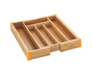 WENKO Besteck Kasten Schubladen Einsatz Ausziehbar Fächer Küchen Bambus Design