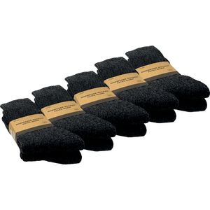 10 Paar Herren Norweger Socken mit Wolle | Wintersocken | Plüschsohle