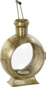 Laterne Home ESPRIT Gold Metall Kristall 34 x 20 x 46 cm