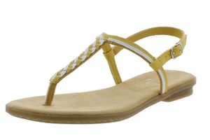 Rieker 64297-68 Damen Schuhe  Sandaletten Zehentrenner Sandalen , Größe:40 EU, Farbe:Gelb