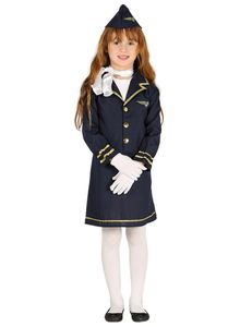 Stewardess Kostüm Flugbegleiterin Sila für Kinder