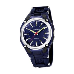 Calypso Kunststoff Herren Uhr K5560/3 Armbanduhr dunkelblau Analogico D2UK5560/3