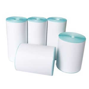 5 x zusätzliche weiße selbstklebende Thermopapierrollen für MINIPRINT (5x3,3m)