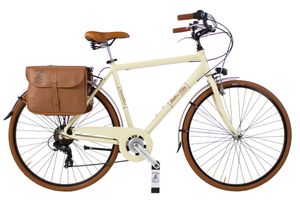 Dolce Vita by Canellini Fahrrad Citybike Mann Aluminium mit Tasche - Beige 54