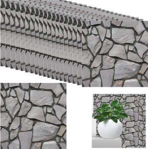 20 Stück 3d Wandpaneele Steinoptik Selbstklebend, 30 × 30 cm Wandverkleidung aus Kunststoffplatten, Wasserdicht PVC Backstein Tapete für Innenbereich, Geschäftsräume