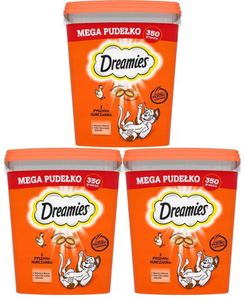 Dreamies Katzensnacks Mega Box Katzen-Leckereien Mit Huhn MegaTub 3 x 350g (3er Pack)